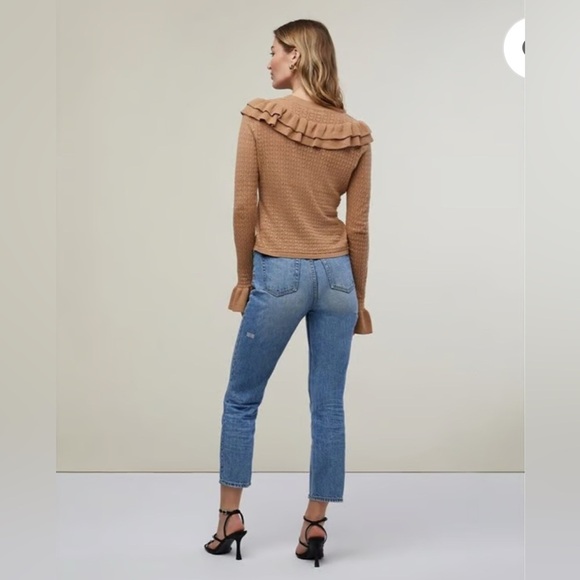 Rachel Parcell Pointelle Ruffle Sweater - Picture 2 of 7